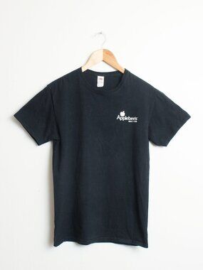 Applebees Employee Shirt Mens Small Black Uniform Tee